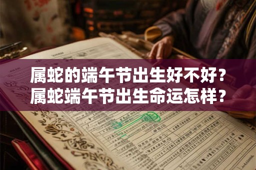 属蛇的端午节出生好不好？属蛇端午节出生命运怎样？