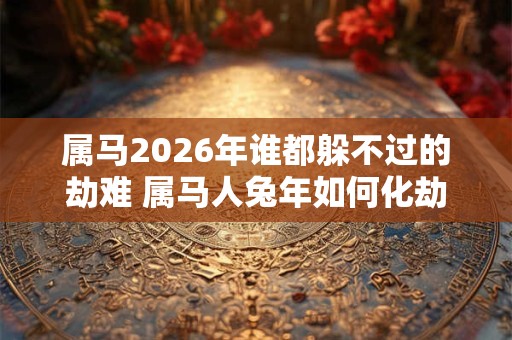 属马2026年谁都躲不过的劫难 属马人兔年如何化劫