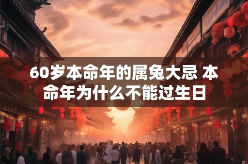 60岁本命年的属兔大忌 本命年为什么不能过生日