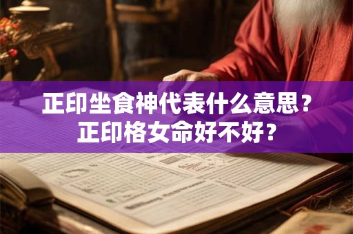 正印坐食神代表什么意思？正印格女命好不好？