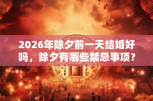 2026年除夕前一天结婚好吗，除夕有哪些禁忌事项？