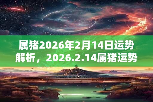 属猪2026年2月14日运势解析，2026.2.14属猪运势分析