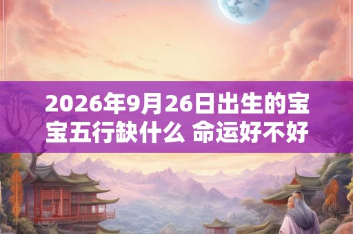 2026年9月26日出生的宝宝五行缺什么 命运好不好 2026年9月26日出生的宝宝五行缺什么 命运好不好