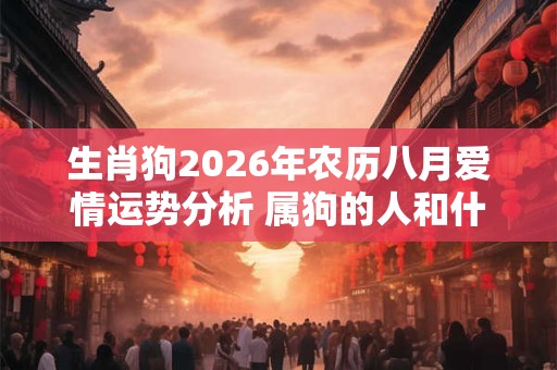 生肖狗2026年农历八月爱情运势分析 属狗的人和什么生肖相配? 生肖狗2026年农历八月爱情运势分析 属狗的人和什么生肖相配?