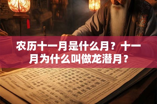 农历十一月是什么月？十一月为什么叫做龙潜月？