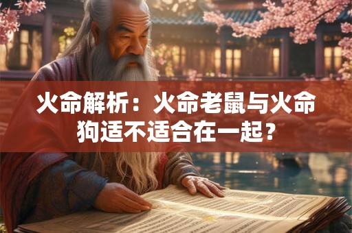 火命解析：火命老鼠与火命狗适不适合在一起？