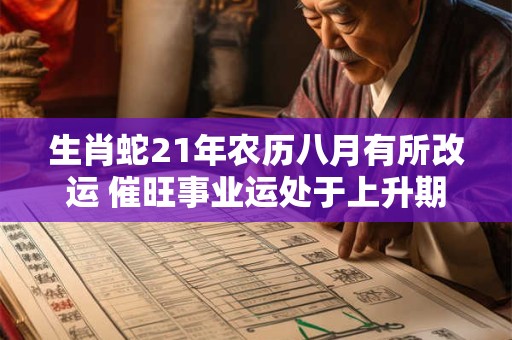 生肖蛇21年农历八月有所改运 催旺事业运处于上升期