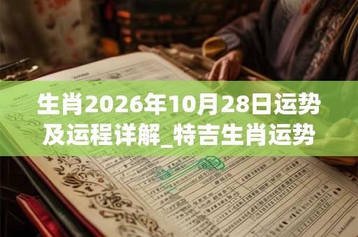 生肖2026年10月28日运势及运程详解_特吉生肖运势吉凶