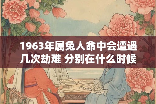 1963年属兔人命中会遭遇几次劫难 分别在什么时候