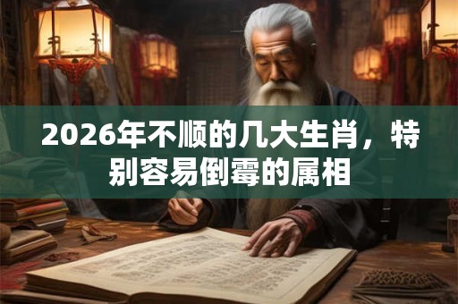 2026年不顺的几大生肖，特别容易倒霉的属相