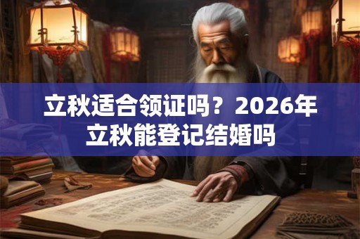 立秋适合领证吗？2026年立秋能登记结婚吗