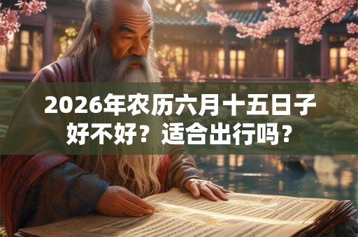 2026年农历六月十五日子好不好？适合出行吗？