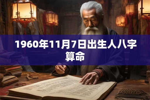 1960年11月7日出生人八字算命