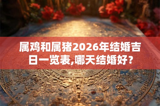 属鸡和属猪2026年结婚吉日一览表,哪天结婚好？