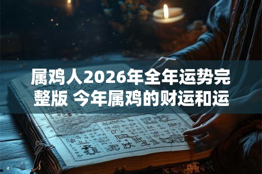 属鸡人2026年全年运势完整版 今年属鸡的财运和运气如何2026 属鸡人2026年全年运势完整版 今年属鸡的财运和运气如何2026