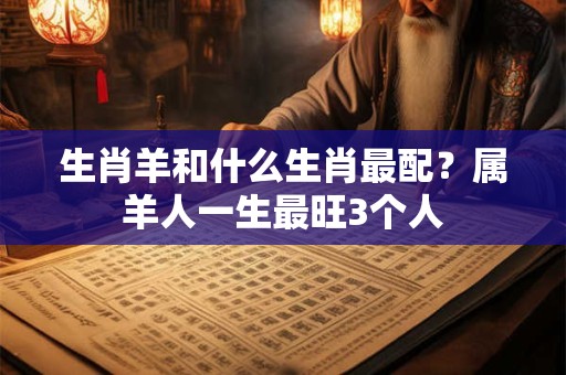 生肖羊和什么生肖最配？属羊人一生最旺3个人