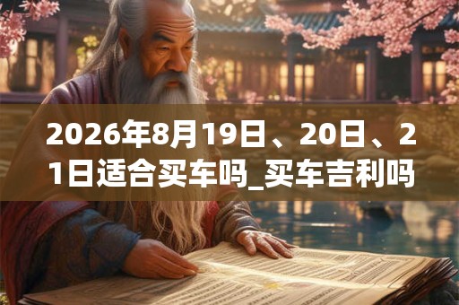 2026年8月19日、20日、21日适合买车吗_买车吉利吗