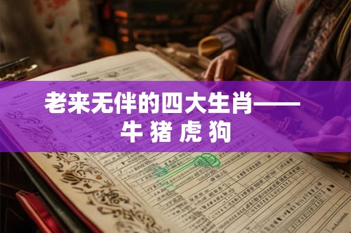 老来无伴的四大生肖—— 牛 猪 虎 狗