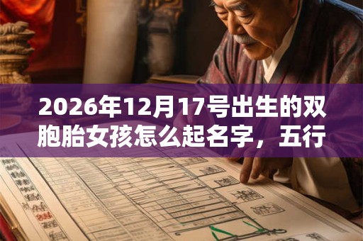 2026年12月17号出生的双胞胎女孩怎么起名字，五行属什么？