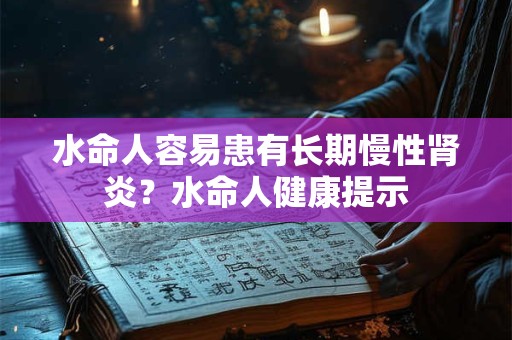 水命人容易患有长期慢性肾炎？水命人健康提示