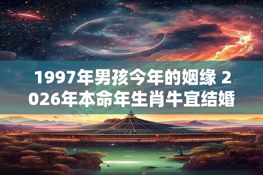 1997年男孩今年的姻缘 2026年本命年生肖牛宜结婚吗