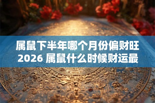 属鼠下半年哪个月份偏财旺2026 属鼠什么时候财运最佳