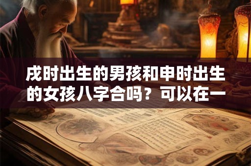 戌时出生的男孩和申时出生的女孩八字合吗？可以在一起吗？