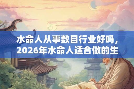 水命人从事数目行业好吗，2026年水命人适合做的生意有哪些？