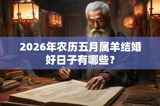 2026年农历五月属羊结婚好日子有哪些？