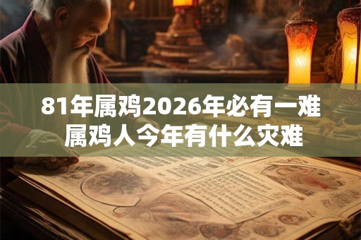 81年属鸡2026年必有一难 属鸡人今年有什么灾难