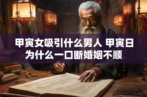 甲寅女吸引什么男人 甲寅日为什么一口断婚姻不顺
