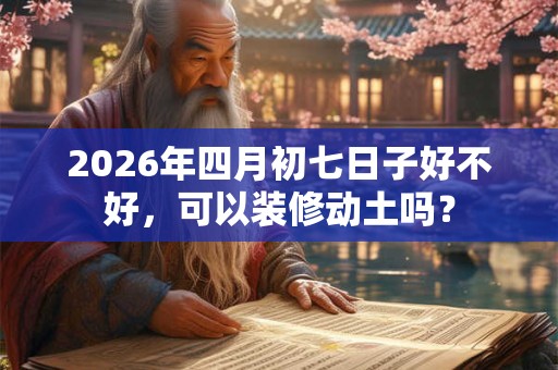 2026年四月初七日子好不好，可以装修动土吗？