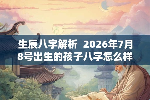 生辰八字解析  2026年7月8号出生的孩子八字怎么样