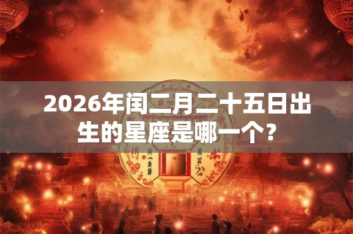 2026年闰二月二十五日出生的星座是哪一个？