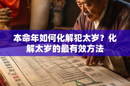 本命年如何化解犯太岁？化解太岁的最有效方法