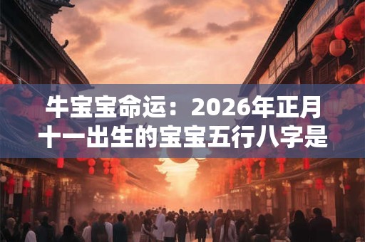 牛宝宝命运：2026年正月十一出生的宝宝五行八字是什么