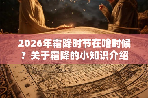 2026年霜降时节在啥时候?关于霜降的小知识介绍 2026年霜降时节在啥时候?关于霜降的小知识介绍
