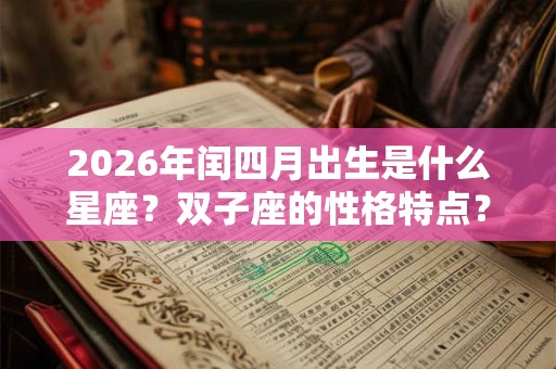 2026年闰四月出生是什么星座？双子座的性格特点？