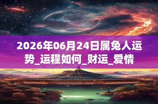 2026年06月24日属兔人运势_运程如何_财运_爱情