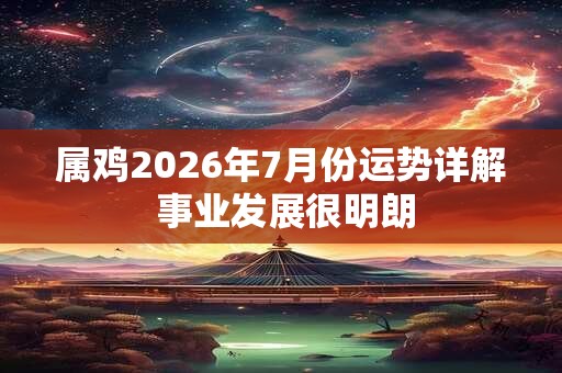 属鸡2026年7月份运势详解 事业发展很明朗