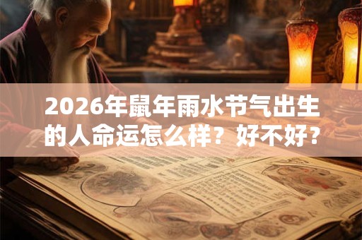 2026年鼠年雨水节气出生的人命运怎么样？好不好？