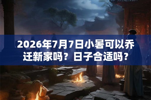 2026年7月7日小暑可以乔迁新家吗？日子合适吗？