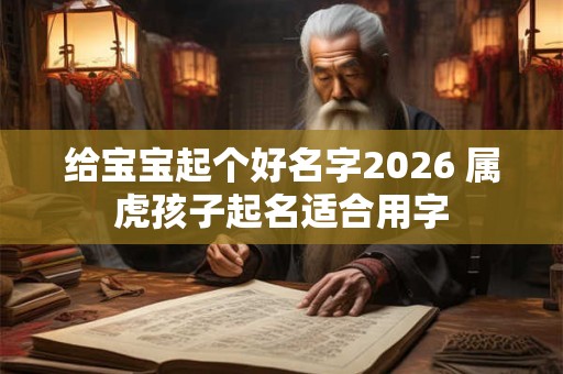 给宝宝起个好名字2026 属虎孩子起名适合用字