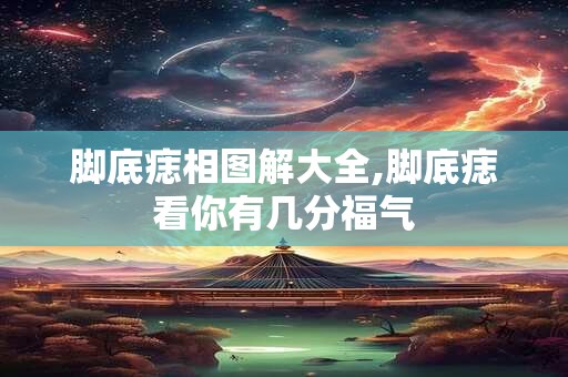 脚底痣相图解大全,脚底痣看你有几分福气