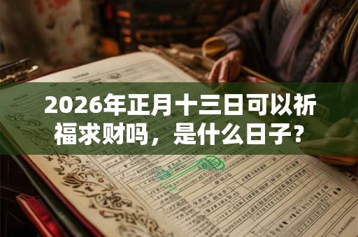 2026年正月十三日可以祈福求财吗，是什么日子？