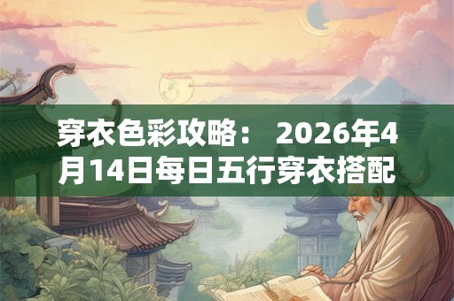 穿衣色彩攻略: 2026年4月14日每日五行穿衣搭配 穿衣色彩攻略: 2026年4月14日每日五行穿衣搭配