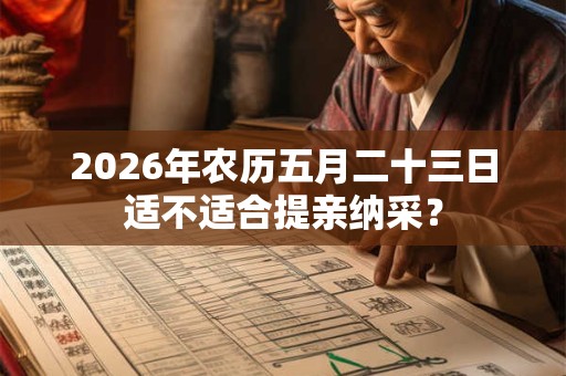 2026年农历五月二十三日适不适合提亲纳采？