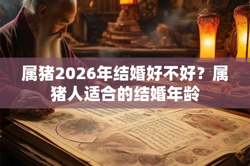 属猪2026年结婚好不好？属猪人适合的结婚年龄