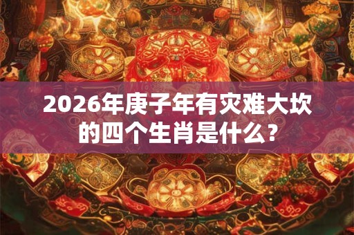 2026年庚子年有灾难大坎的四个生肖是什么？