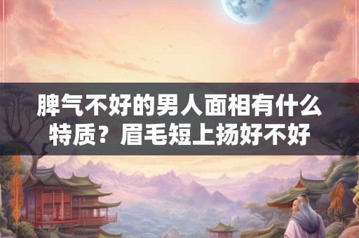 脾气不好的男人面相有什么特质？眉毛短上扬好不好
